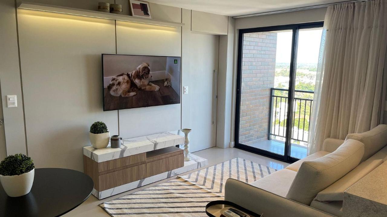 Studio No Ultimo Andar No Centro De Foz Com Vista Para O Rio Parana Lägenhet Foz do Iguaçu Exteriör bild